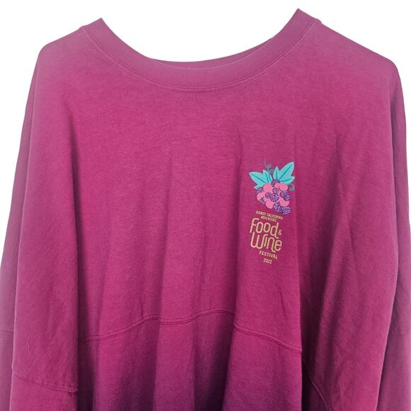 Disney Spirit Jersey Crewneck Sweatshirt Food & Wine Festival 2022 Purple XXL - Picture 2 of 10